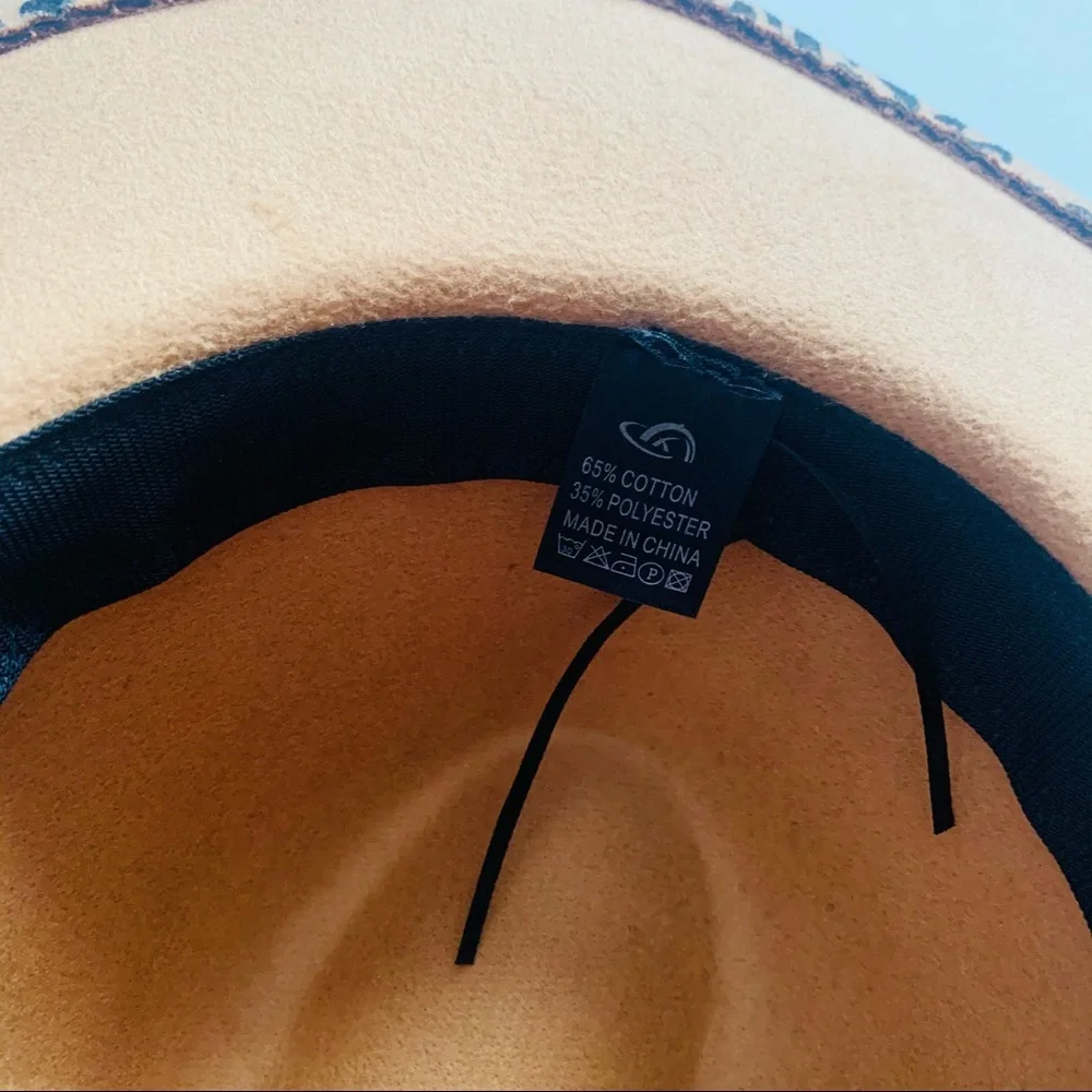 Cheetah Print Wide Brim Hat - Picture 4 of 5